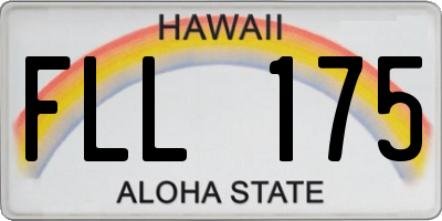 HI license plate FLL175