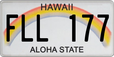 HI license plate FLL177