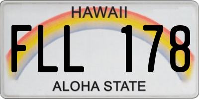 HI license plate FLL178