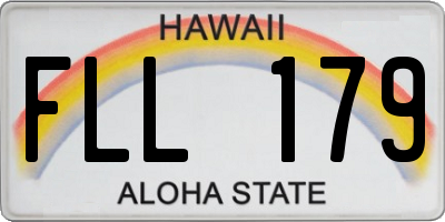 HI license plate FLL179