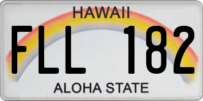 HI license plate FLL182