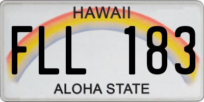 HI license plate FLL183