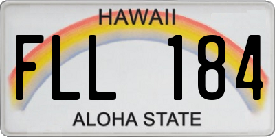HI license plate FLL184