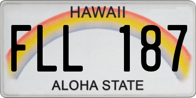 HI license plate FLL187