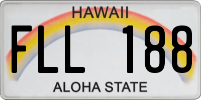 HI license plate FLL188