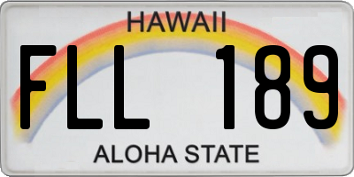 HI license plate FLL189