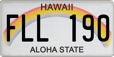 HI license plate FLL190