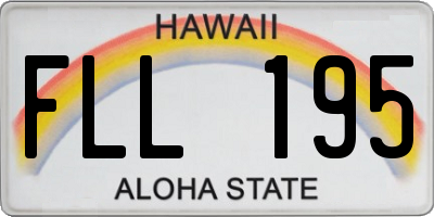 HI license plate FLL195