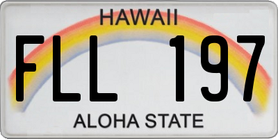 HI license plate FLL197