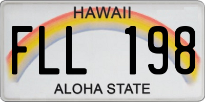 HI license plate FLL198