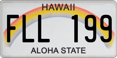 HI license plate FLL199