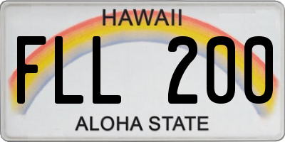 HI license plate FLL200