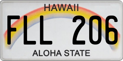HI license plate FLL206