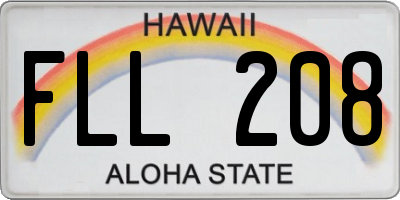 HI license plate FLL208