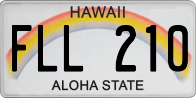 HI license plate FLL210
