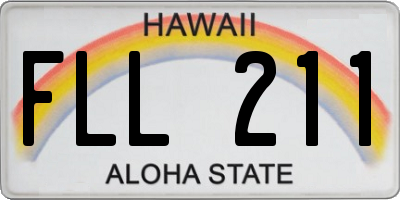 HI license plate FLL211