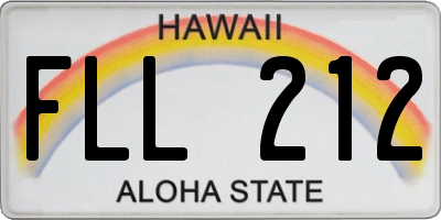 HI license plate FLL212