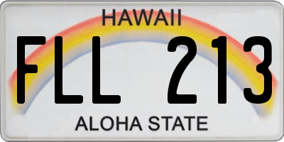 HI license plate FLL213