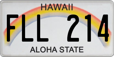HI license plate FLL214