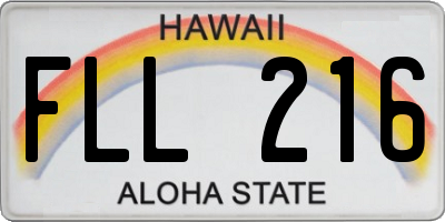 HI license plate FLL216