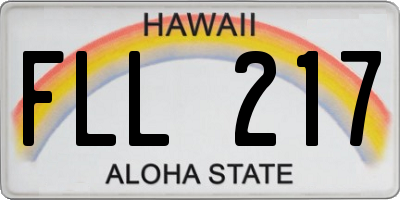 HI license plate FLL217