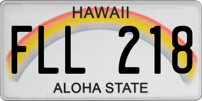 HI license plate FLL218