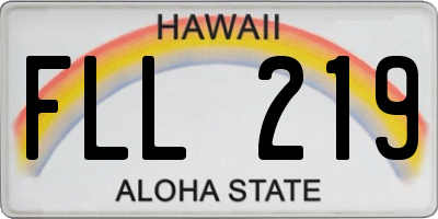HI license plate FLL219