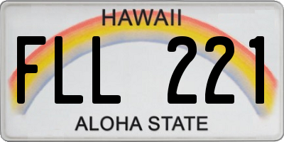 HI license plate FLL221