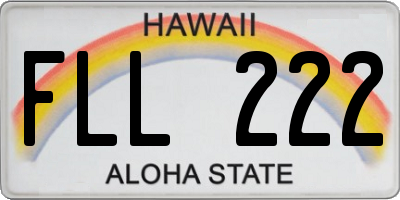 HI license plate FLL222