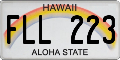 HI license plate FLL223