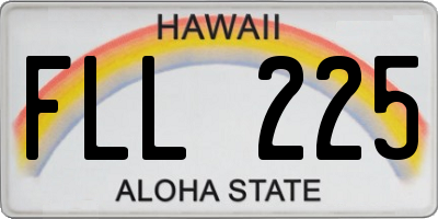 HI license plate FLL225