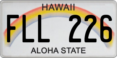 HI license plate FLL226