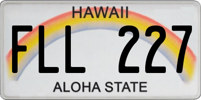 HI license plate FLL227