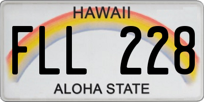 HI license plate FLL228