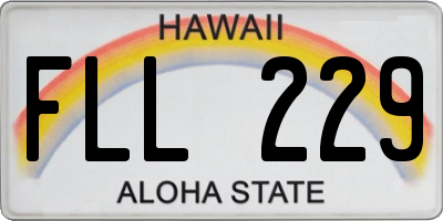 HI license plate FLL229
