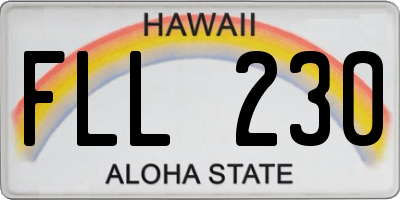 HI license plate FLL230