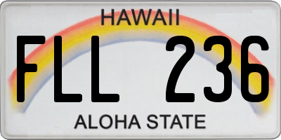 HI license plate FLL236