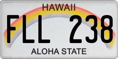 HI license plate FLL238