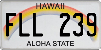 HI license plate FLL239