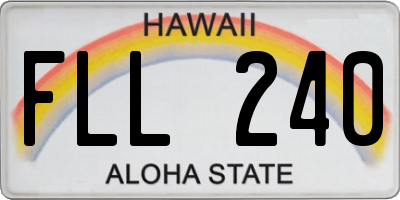 HI license plate FLL240