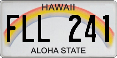 HI license plate FLL241