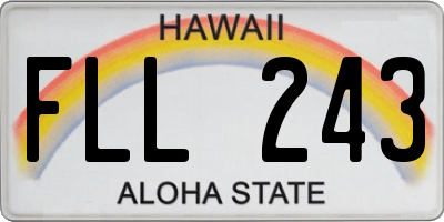 HI license plate FLL243