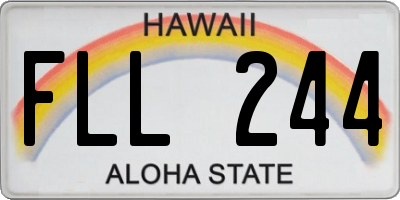 HI license plate FLL244