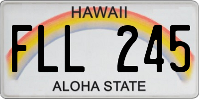 HI license plate FLL245
