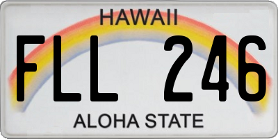 HI license plate FLL246