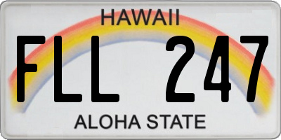 HI license plate FLL247