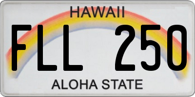 HI license plate FLL250