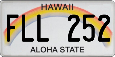 HI license plate FLL252