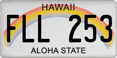 HI license plate FLL253