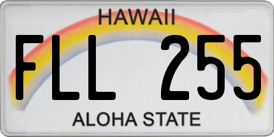 HI license plate FLL255